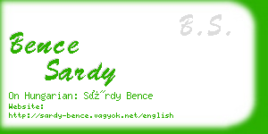 bence sardy business card